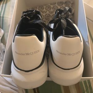 Alexander McQueen, size 10.5. Black trimmed in white, male shoe. Worn one time.